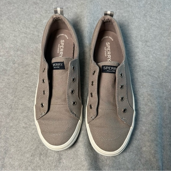 Sperry Shoes - Sperry Crest Vibe Linen Grey Slip On Sneakers Womens 8.5 STS99042
